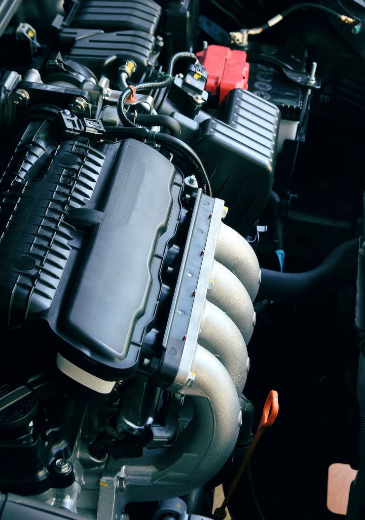 Car engine close-up